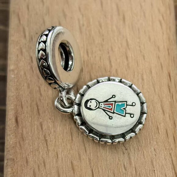 Pandora Dad Exclusive Dangle Charm Love Dad Gift Pendant, S925 Silver Bracelets - Picture 3 of 4